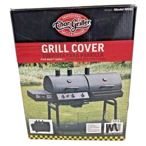 Char-Griller 8080 Grill Cover Fits Duo 5050 5650 93560 Black NIB